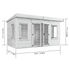 4.0m x 2.5m 66mm - Store More Marple Pent Insulated Building (Untreated)