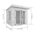 2.5m x 2.5m 66mm - Store More Marple Pent Insulated Building (Untreated)