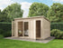 3.5m x 2.5m 28mm - Store More Darton Pent Log Cabin Summerhouse with Side Store (Pressure Treated)
