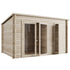 3.5m x 2.5m 28mm - Store More Darton Pent Log Cabin Summerhouse with Side Store (Pressure Treated)