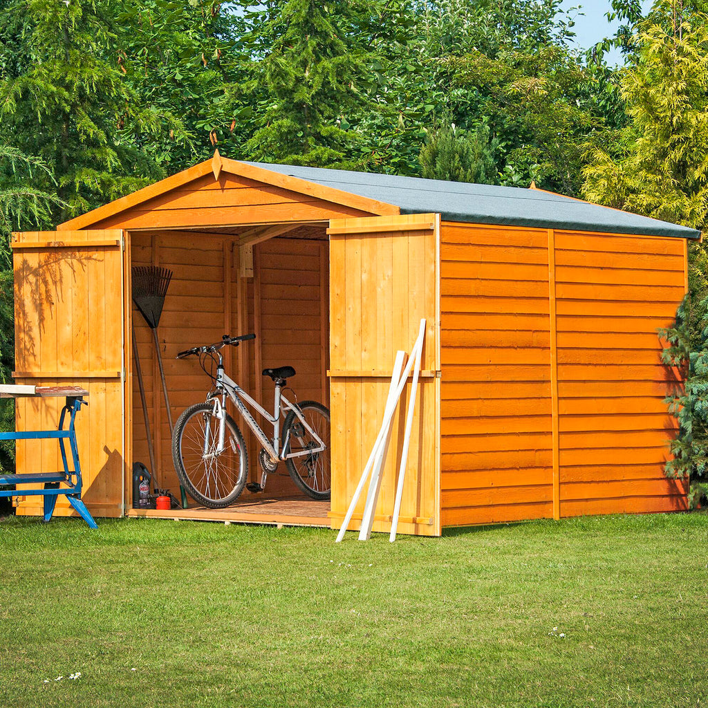 Shire 10 x 6 Overlap Double Door No windows Garden Shed