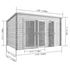 3.5m x 2.5m 28mm - Store More Darton Pent Log Cabin Summerhouse with Side Store (Pressure Treated)
