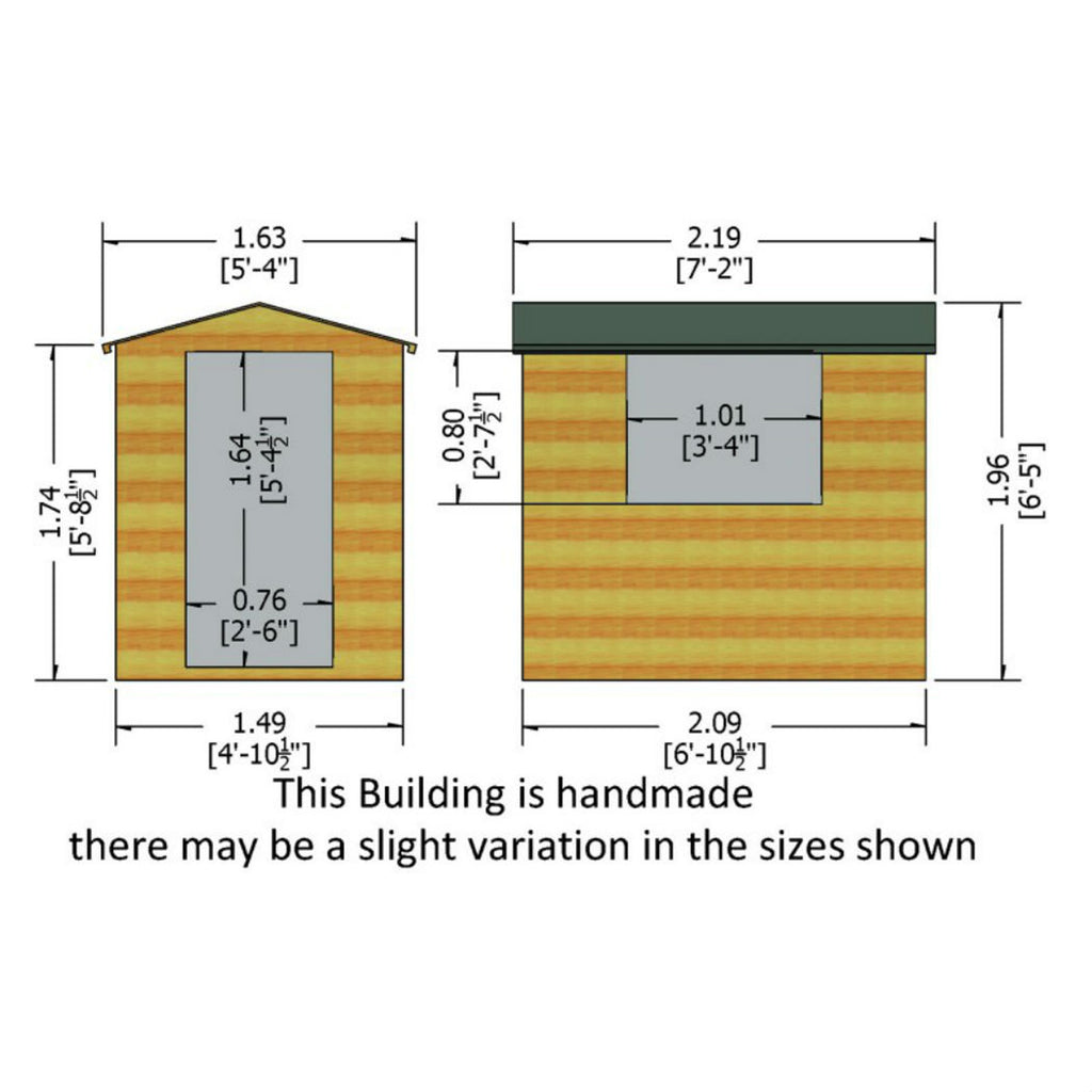 Shire  Lewis 7x5 SD  Garden Shed